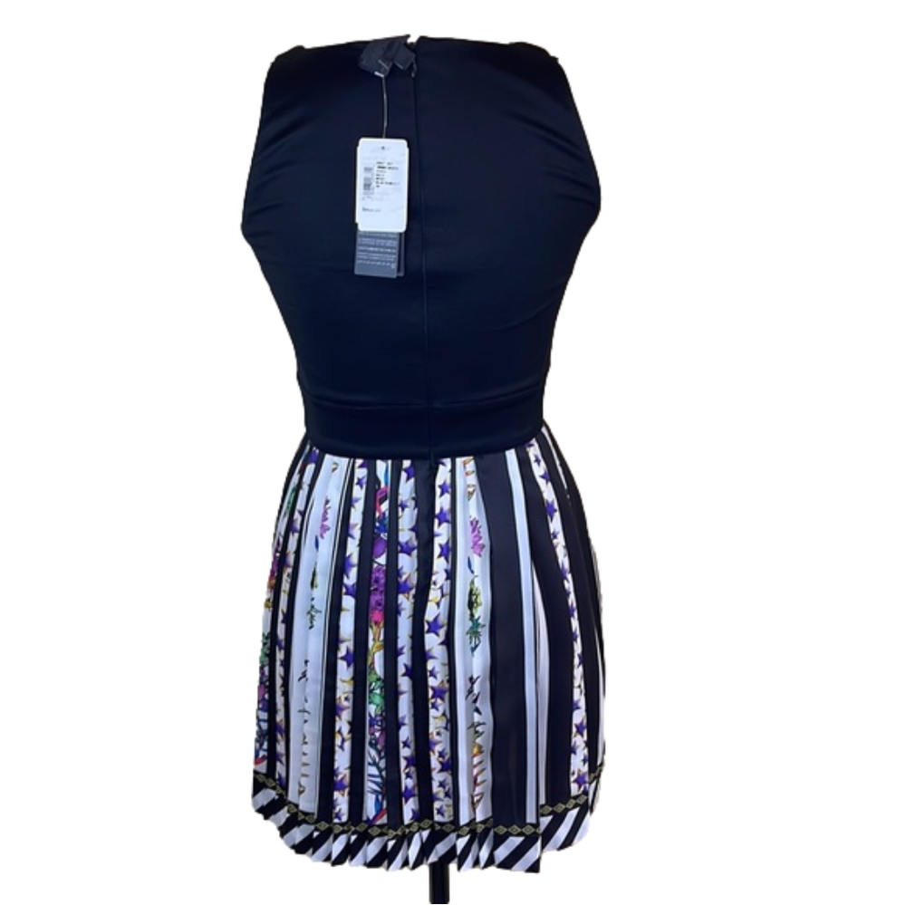 Just Cavalli sleeveless black/white & floral dress - size 38/8 - NWT - Picture 2 of 15